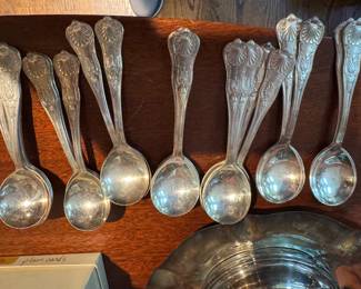 set antique bouillon spoons
