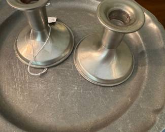 pewter candlesticks 