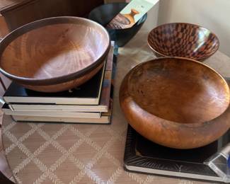 Turned wood artisan bowls