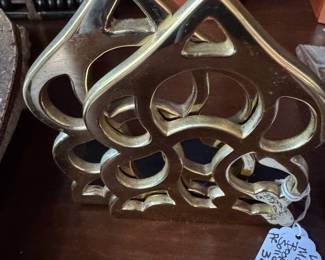 Monticello brass bookends