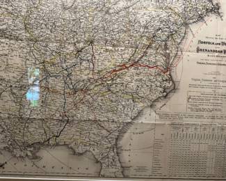 antique framed map