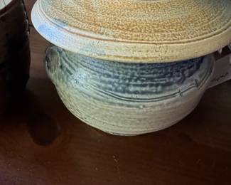 lidded pottery jar