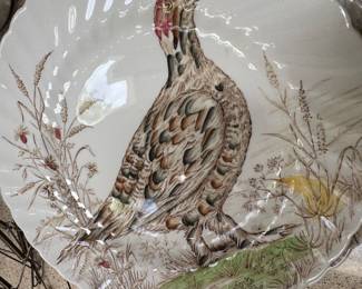 English Wild Bird set of plates: This one is Red Grouse 
