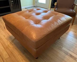 Leather ottoman