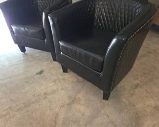 Noble House Faux leather arm chairs