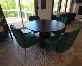 Boyel Living 5 piece dining set with velvet chairs