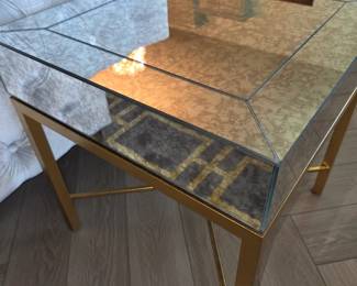 Mirrored top end table