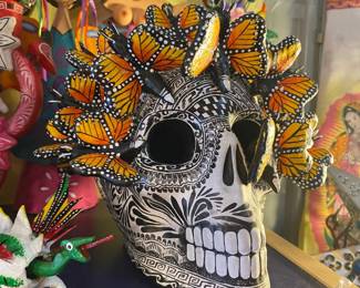 Montesinos monarch butterfly skull.