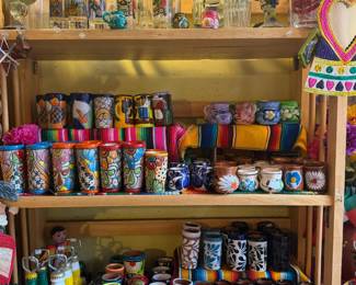 Clay shot glasses. Vessels