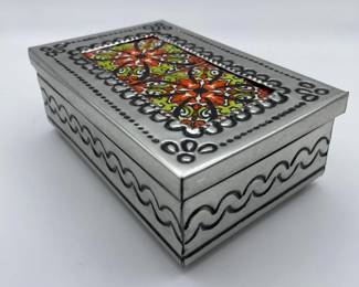 Tin , talavera boxes