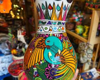 Guerrero, hand painted mini vase.