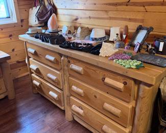 White Cedar six drawer log dresser