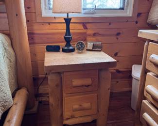 White Cedar Log nightstand (2 available)