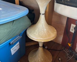 Retro Mid Century Hourglass Shaped Tulip Table. Don't see a pair of these everyday!