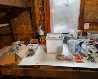 Nuts, long and short bolts and everyday cottage hardware