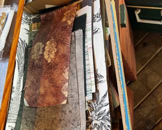 Box full of fancy Craft Paper