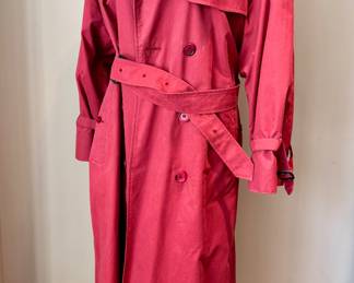 ($500- vintage Burberrys red trench coat- women's size 10)