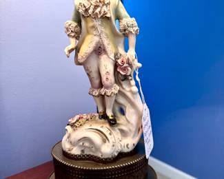$120. Capodimonte figural lamp. 29”H