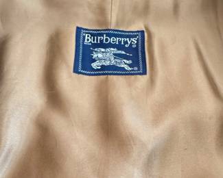 ($460- vintage Burberrys black trench coat with zip out lining- women size 10)