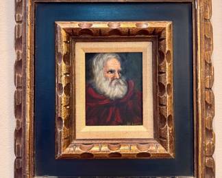 $950. Old masters style oil of scholar. Original. Artist unknown. 12 x 14. 