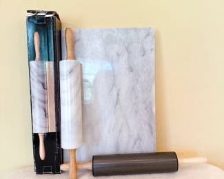 Marble Rolling Pin and Marble Cutting Board