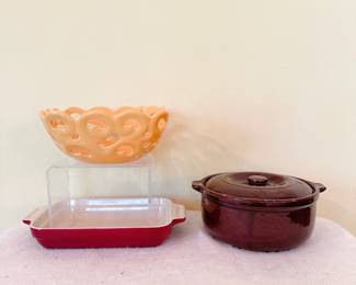 Tabletops gallery serving basket , well equipped kitchen red serving dish