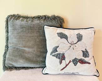 Southern Magnolia tapestry pillow