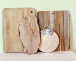 wooden serving and cutting boards
