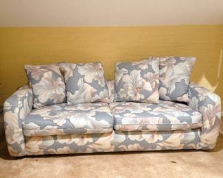 Vintage Floral Patterned Sleeper Sofa 
