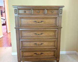 Vintage White Furniture Neoclassical Highboy Dresser -> can be purchased ahead of time on our website: https://www.pureandsimplecarolinas.com/shop/gastonia-presales