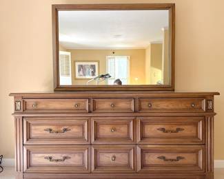 White Fine Furniture 7-Drawer Dresser with Mirror -> can be purchased ahead of time on our website: https://www.pureandsimplecarolinas.com/shop/gastonia-presales