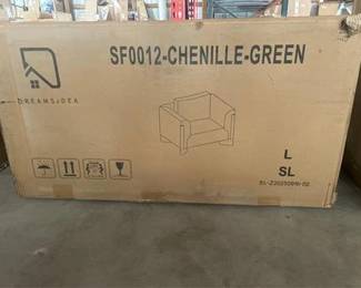 Uixe Luxury 41 in. Flared Arm Chenille Rectangle 1-Seater Sofa