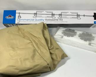 Napoleon Rotisserie Kit with New Patio Table and Chair Cover