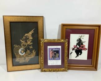 Artwork Assortment Including Asian Style and Decorative Prints