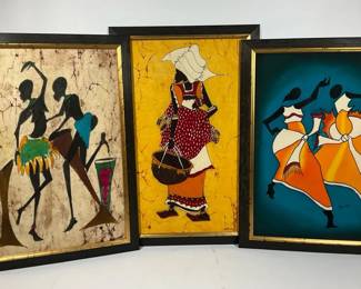 African Style Artwork Collection, Set of Three