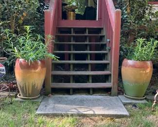 Outside Pots With Plants And Stands