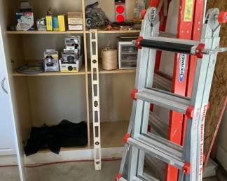 Werner MultiPosition Ladder with Tools  Hardware Assortment