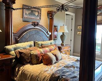 Spanish Revival king size bed