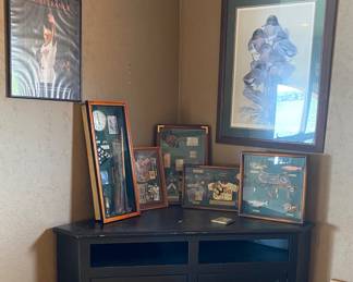 Wooden corner TV stand