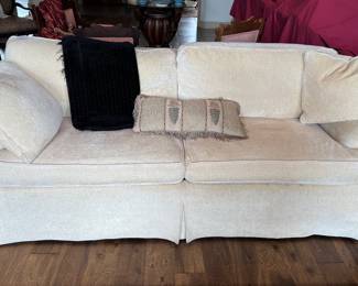 Hickory Chair cream colored sofa