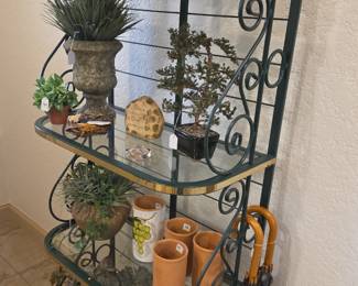 Iron and Glass Baker's rack