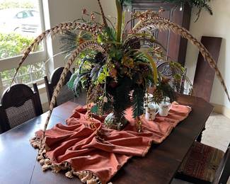 Spanish Revival Dining Room table, floral