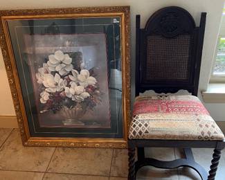 Dining chairs (6), Glenda Turley magnolia framed print