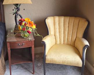Vintage Upholstered Wing Back Chair