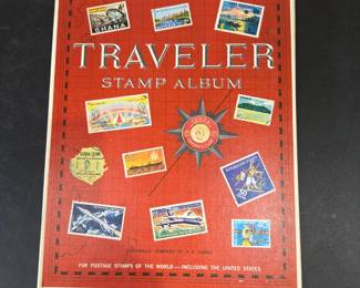 Lot #B62 - Traveler Stamp Album Featuring Vintage Worldwide Postage Stamps 