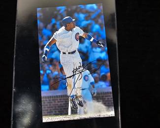 Lot #B70 - Sammy Sosa Chicago Cubs Signed Baseball Card with Career Stats | Autographed Collector's MemorabiliaLot #B70 - Sammy Sosa Chicago Cubs Signed Baseball Card with Career Stats | Autographed Collector's Memorabilia