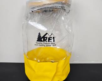 Lot #B30 - REI Transparent Waterproof Dry Bag with Yellow Base and Secure Roll-Top Closure