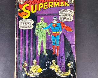 Lot #B96 - Vintage DC Comics Superman No. 186 May 1966 Comic Book Featuring 'The Two Ghosts of Superman'