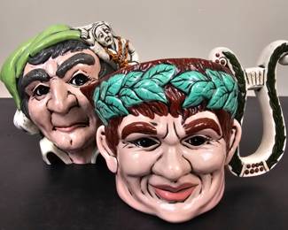 Lot #B151 - Character Jugs Ebenezer Scrooge, Plus Dionysus or Caesar