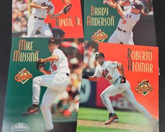 Lot #B78 - Baltimore Orioles Baseball Posters Featuring Cal Ripken Jr., Brady Anderson, Mike Mussina & More